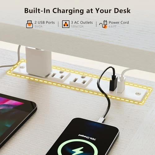 U Shaped Electric Standing Desk with Keyboard Tray — Monitor Stands, OffiGo