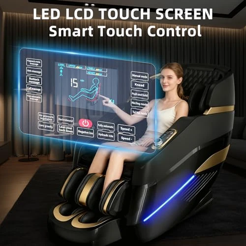 Zero Gravity 3D SL-Track Shiatsu Massage Recliner Chair with Heat System, Body Scan, and Full-Body Airbag Massage — Beds & Tables, Dr.hiumi