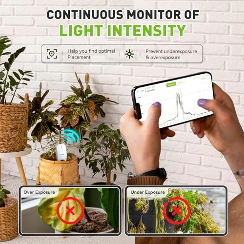 3-in-1 APP Remote Monitoring WiFi Soil Moisture Meter for Plants Indoor/Outdoor — Hygrometers, RainPoint