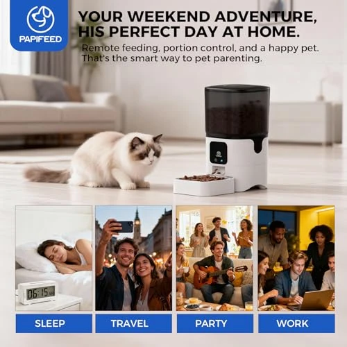 Automatic Cat Food Dispenser with Slow Feeding Mode — Automatic Feeders, PAPIFEED