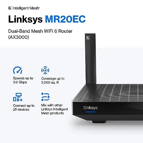 Dual-Band Mesh WiFi 6 Router — Routers, Linksys