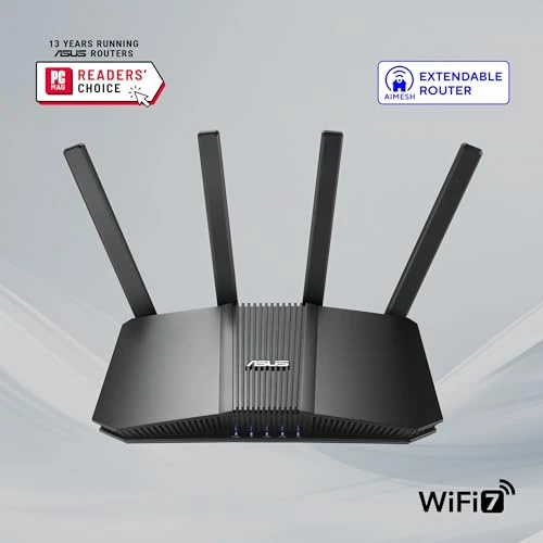 Dual-Band WiFi 7 Smart AiMesh Extendable Router — Routers, Asus