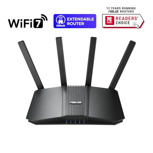 Dual-Band WiFi 7 Smart AiMesh Extendable Router — Routers, Asus