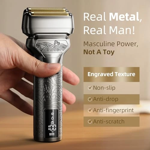 Electric Razor with Pop-Up Trimmer — Nose & Ear Trimmers, PongTHUMB