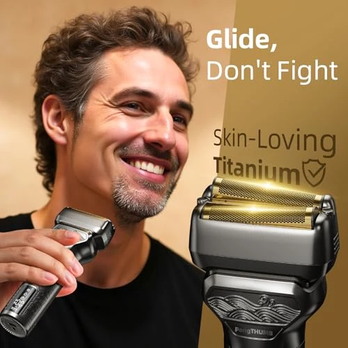 Electric Razor with Pop-Up Trimmer — Nose & Ear Trimmers, PongTHUMB