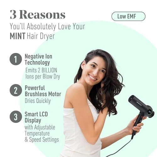 Ionic Hair Dryer with Diffuser — Dryers & Accessories, MINT