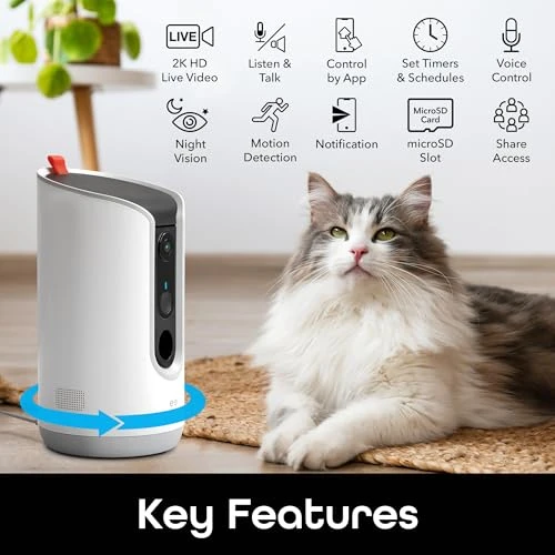 Pet Treat Dispenser with Camera — Automatic Feeders, Geeni