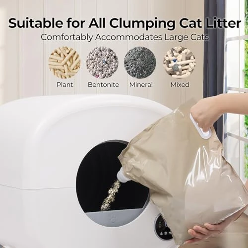 Self Cleaning Cat Litter Box — Waste Bins, Fsitego