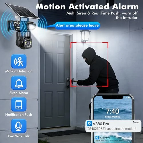 Solar Security Camera Outdoor Wireless — Dome Surveillance Cameras, KEPEAK