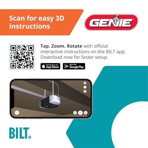 StealthDrive Smartphone-Controlled Belt Drive Garage Door Opener — Opener Systems, Genie