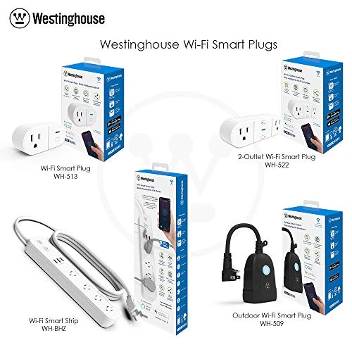 Wi-Fi Power Strip with Smart Outlets — Power Solutions & Surge Protection, Westinghouse