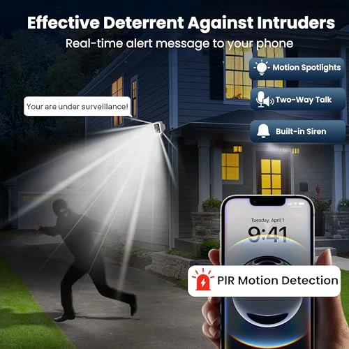 Wireless Outdoor Security Camera with Spotlight and Siren — Outdoor Security Cameras, vebiliki