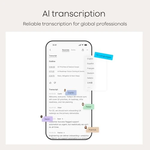 AI Voice Recorder with Transcription and Summarization — Voice Recognition & Productivity Software, Plaud