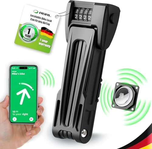 Bike Lock with Apple AirTag Holder — Chain, RBRL