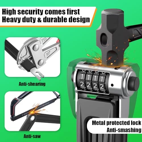 Bike Lock with Apple AirTag Holder — Chain, RBRL