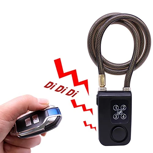 Bike Lock with Remote Control and Anti-Theft Vibration Alarm — Cable, Mengshen