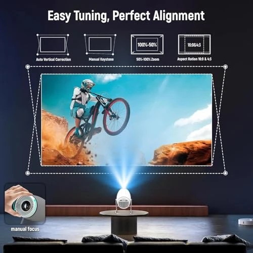 Mini Projector with WiFi and Bluetooth — Home Theater Projectors, Pisodawn