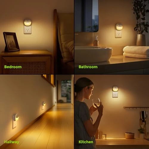 Plug in Night Light with Motion Sensor and Dusk to Dawn Sensor — Night Lights, AUVON