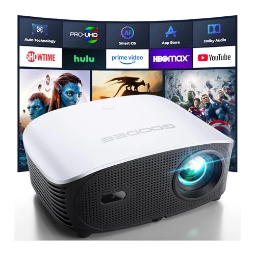 Smart Mini Projector with WiFi and Bluetooth — Home Theater Projectors, GooDee