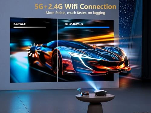 Smart Mini Projector with WiFi and Bluetooth — Home Theater Projectors, GooDee