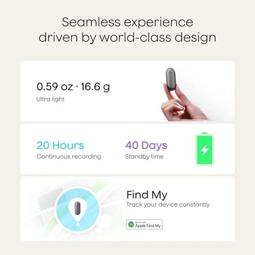 Voice Recorder with AI Notetaker and Transcription — Portable Audio Recorders, Plaud