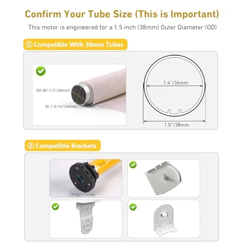 Zigbee Blinds Motor Rechargeable — Honeycomb, Sortfle