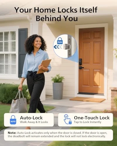 Built-in WiFi Smart Lock with Touchscreen and Fingerprint — Deadbolts, Philips