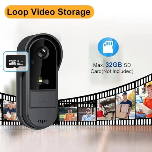 Doorbell Camera with Monitor — Smart Home Security, TKMARS