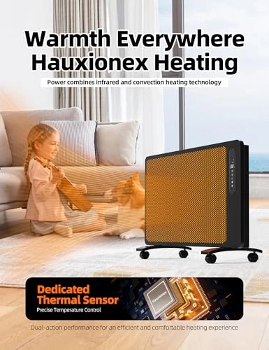 Energy Efficient Mica Infrared Space Heater for Large Room Indoor Use — Portable Heating Solutions, Hauxionex
