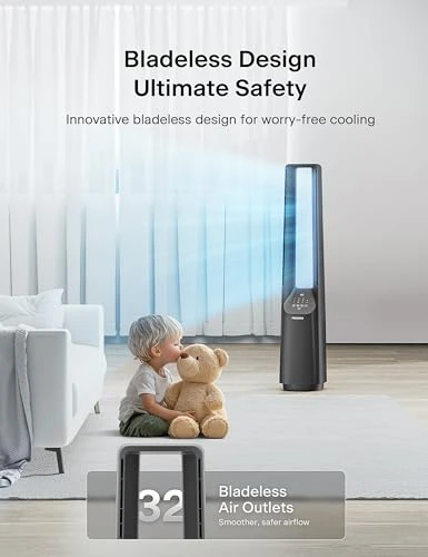 Smart Bladeless Tower Fan — Portable Cooling Solutions, PELONIS