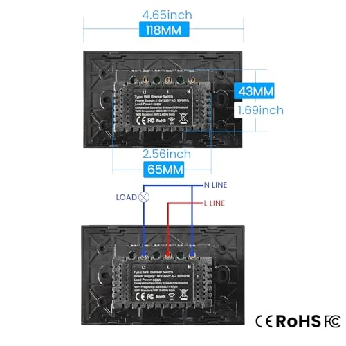 Smart Dimmer Switch — Dimmer Switches, LOUYSGEN