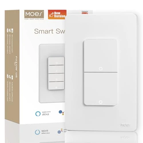 Smart Double Light Switch — Dimmer Switches, MOES