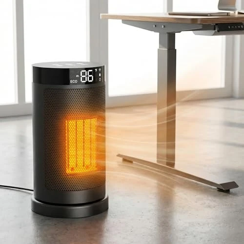 Smart WiFi Space Heater with Digital Display — Portable Heating Solutions, NUTROMO