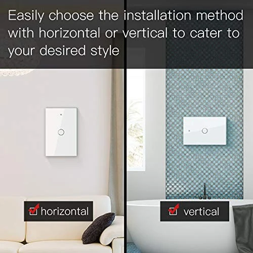 Touch Wall Single Live Wire Smart Switch — Ceiling Fan Wall Controls, MOES