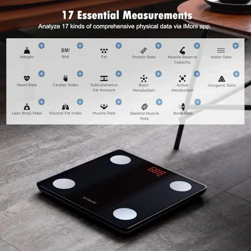 Bathroom Scale Smart Digital Bluetooth Scales for Body Weight, Body Fat, BMI Body Composition Analyzer with High... — Body Composition Analysis, NUTRI FIT