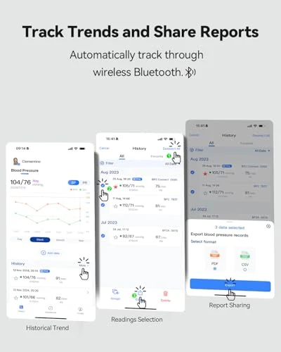 Blood Pressure Monitor for Home Use - Upper Arm Cuff, Bluetooth, Accurate Readings in 30 sec, App Enabled, Stores 50 BP... — Blood Pressure Monitors, Checkme