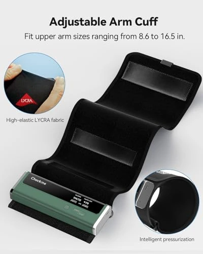 Blood Pressure Monitor for Home Use - Upper Arm Cuff, Bluetooth, Accurate Readings in 30 sec, App Enabled, Stores 50 BP... — Blood Pressure Monitors, Checkme