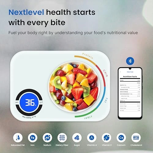 Digital Kitchen Food Scale with App — Weight Management Tools, NEXTLEVEL FIT