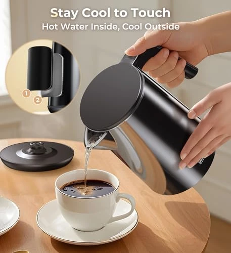 Electric Kettle with 7 Temperature Settings and Keep-Warm Function — Kettles & Tea Machines, ZKBHOME