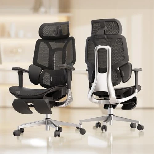 Ergonomic Office Chair with Footrest — Desk Chairs, Hbada
