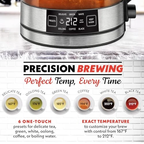 Programmable Digital Glass Kettle — Kettles & Tea Machines, Gourmia