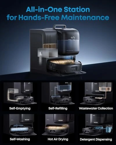 Robot Vacuum and Mop Combo with Detachable Carpet Cleaner — Smart Cleaning Robots, eufy