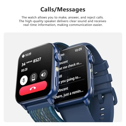 Smart Watch with Flashlight, Bluetooth Calls, Heart Rate Monitor, and 100+ Sports Modes — Smartwatches, Blackview