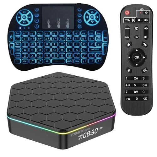 TV Box with Backlit Mini Wireless Keyboard — Streaming Devices, Sidiwen