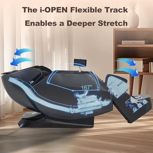 4D Massage Chair with Adjustable Flexible Track — Beds & Tables, MassaMAX