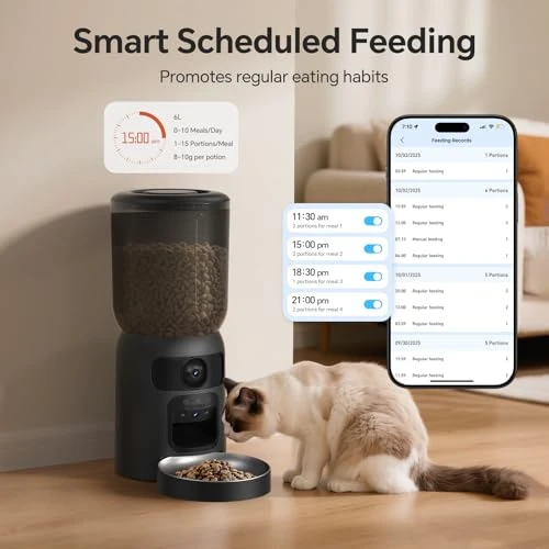 Automatic Cat Feeder with Dual HD Camera and Interactive Toy — Smart Pet Feeders, Centvicam