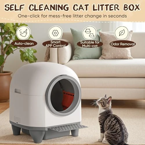 Automatic Self-Cleaning Litter Box — Waste Bins, GUNJI