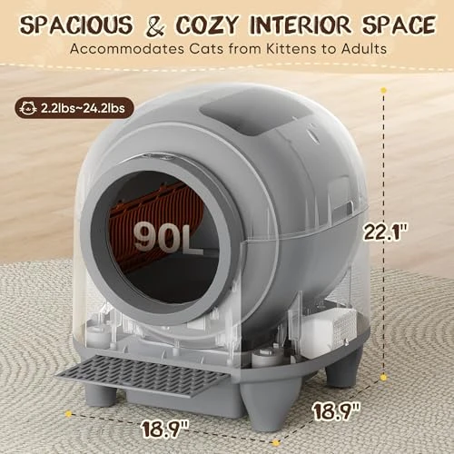 Automatic Self-Cleaning Litter Box — Waste Bins, GUNJI