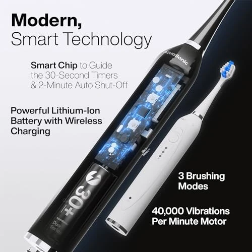 Dual Handle Ultra Whitening Electric Toothbrushes — Ultrasonic, AquaSonic