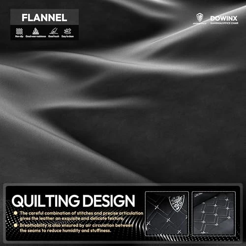 Fabric Gaming Chair with Heated Massage Lumbar Support, Pocket Spring Cushion, and Footrest — Gaming Chairs, Dowinx